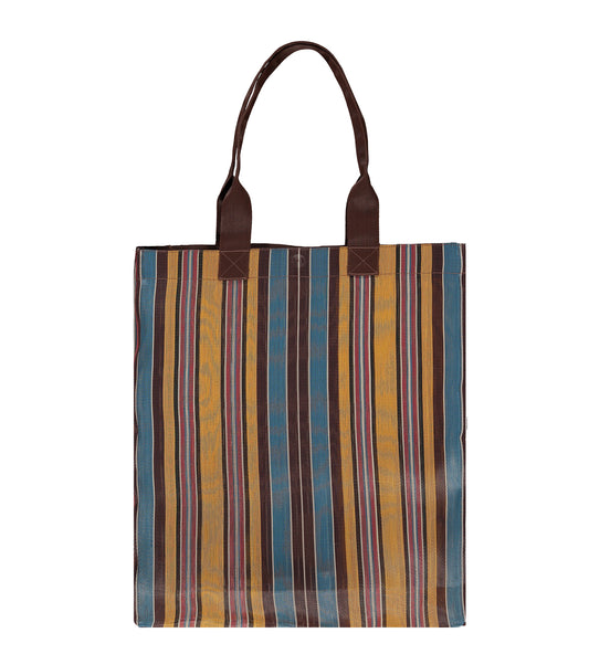 Woven Market Shopper - Indian Yellow, Saxe & Rose Beige