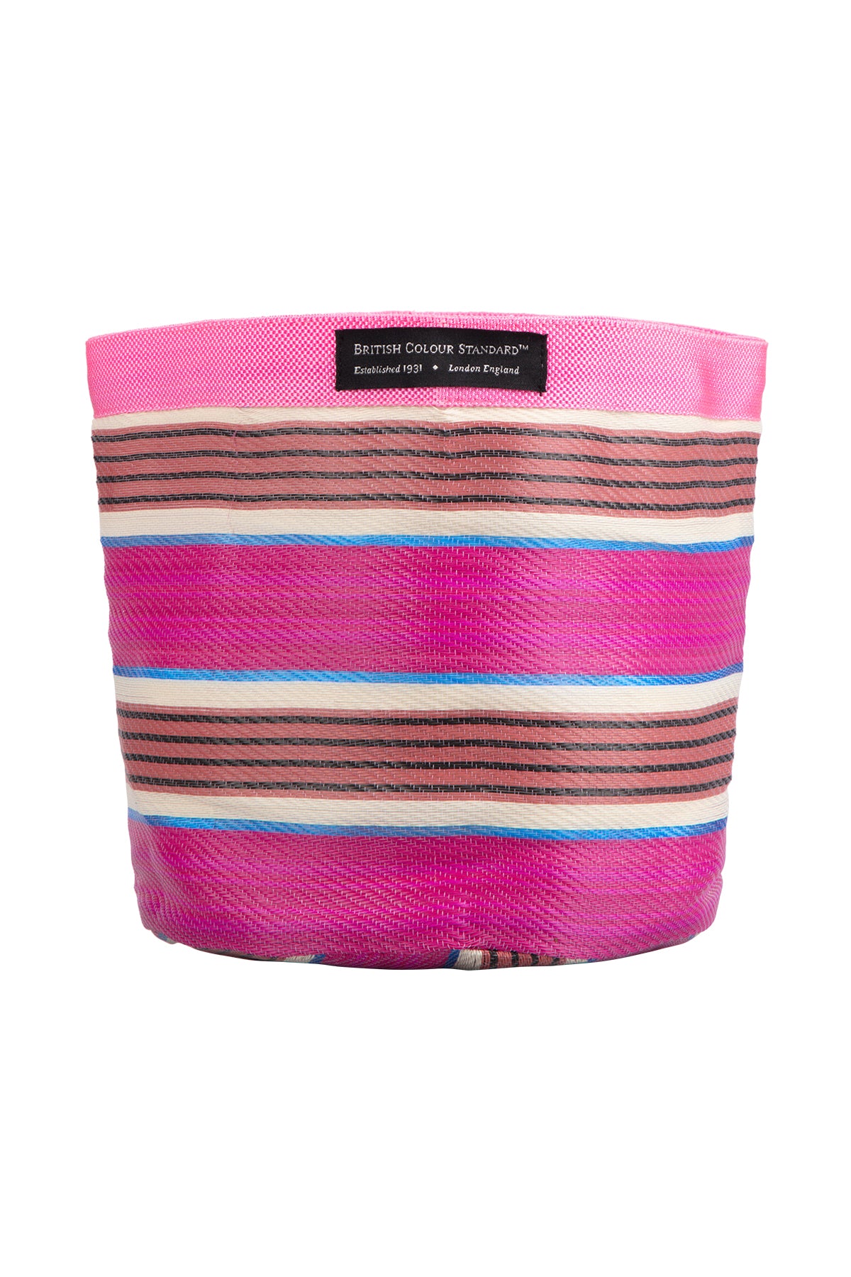 Woven Plant Pot Cover Medium Neyron Pink, Pompadour & Pearl