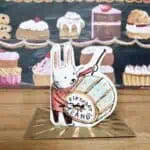 Bunny Drummer Recycled Birthday Card by Laura Skillbeck