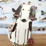 Eco-friendly recycled birthday card featuring a dog design