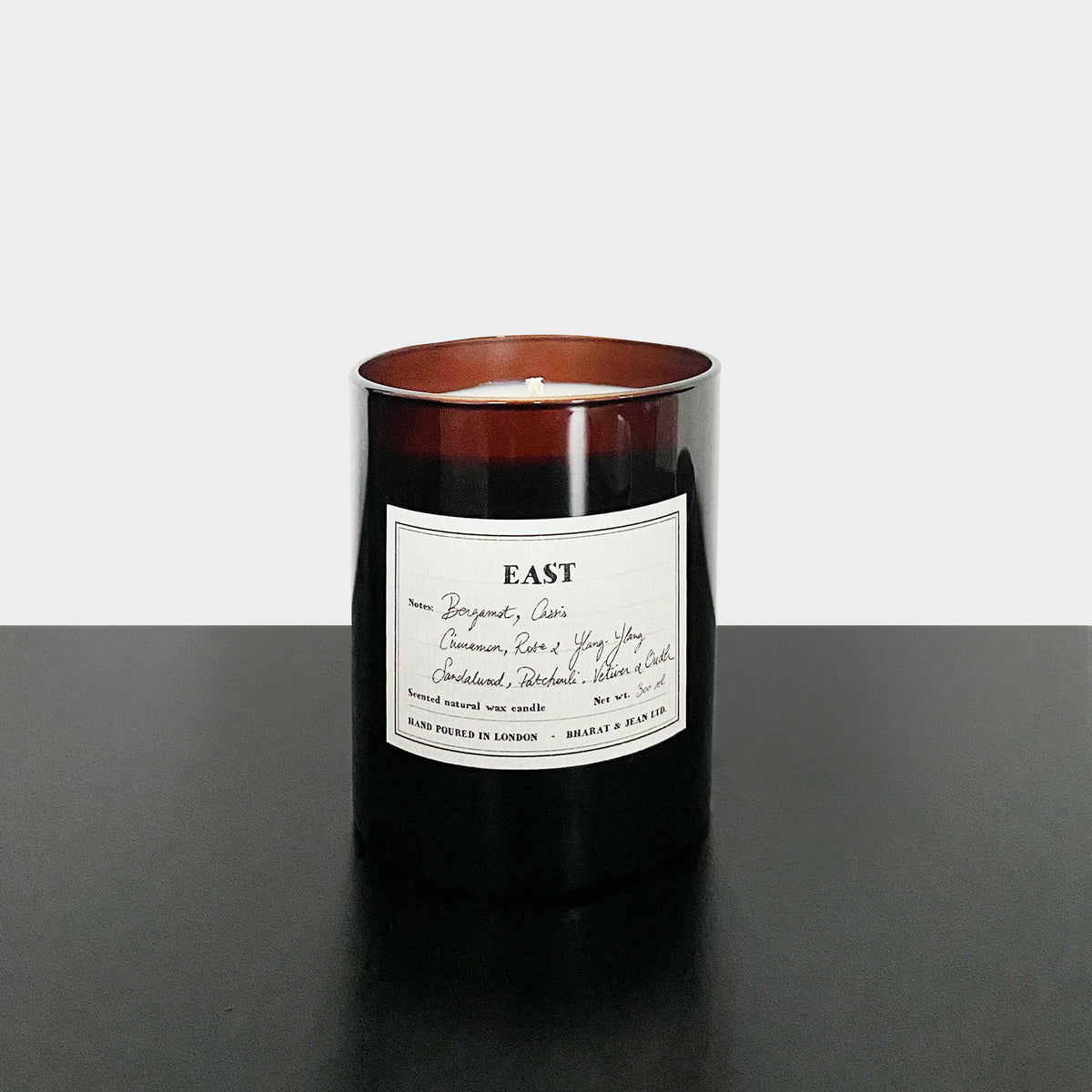 Limited Edition East Soy Scented Candle in glass jar with wooden lid