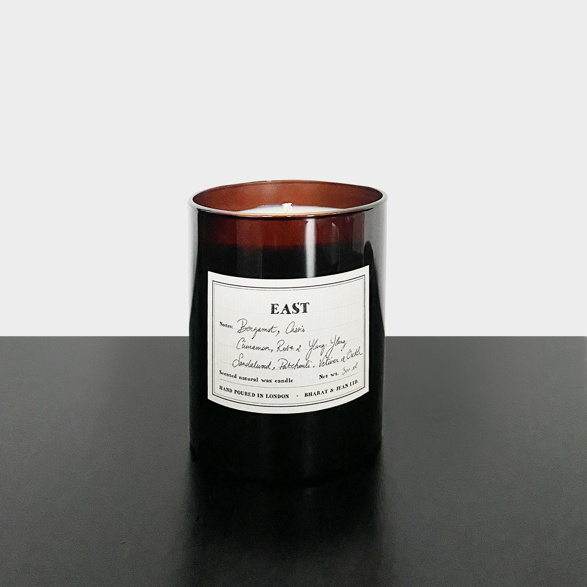 Limited Edition East Soy Scented Candle in glass jar with wooden lid