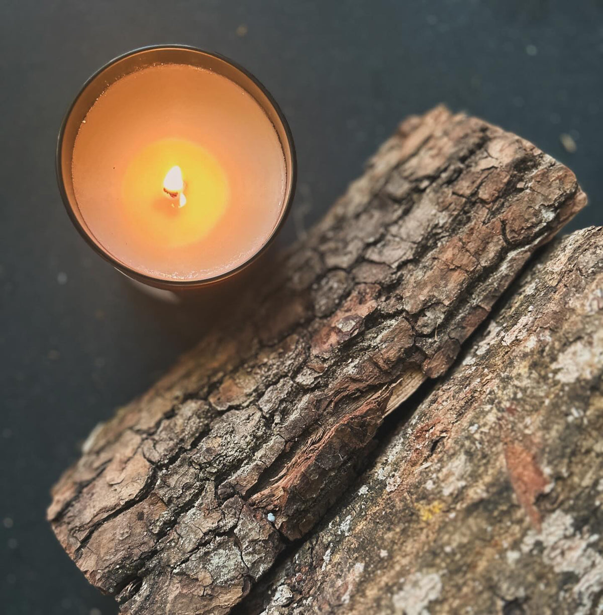 Close up of North limited edition winter candle