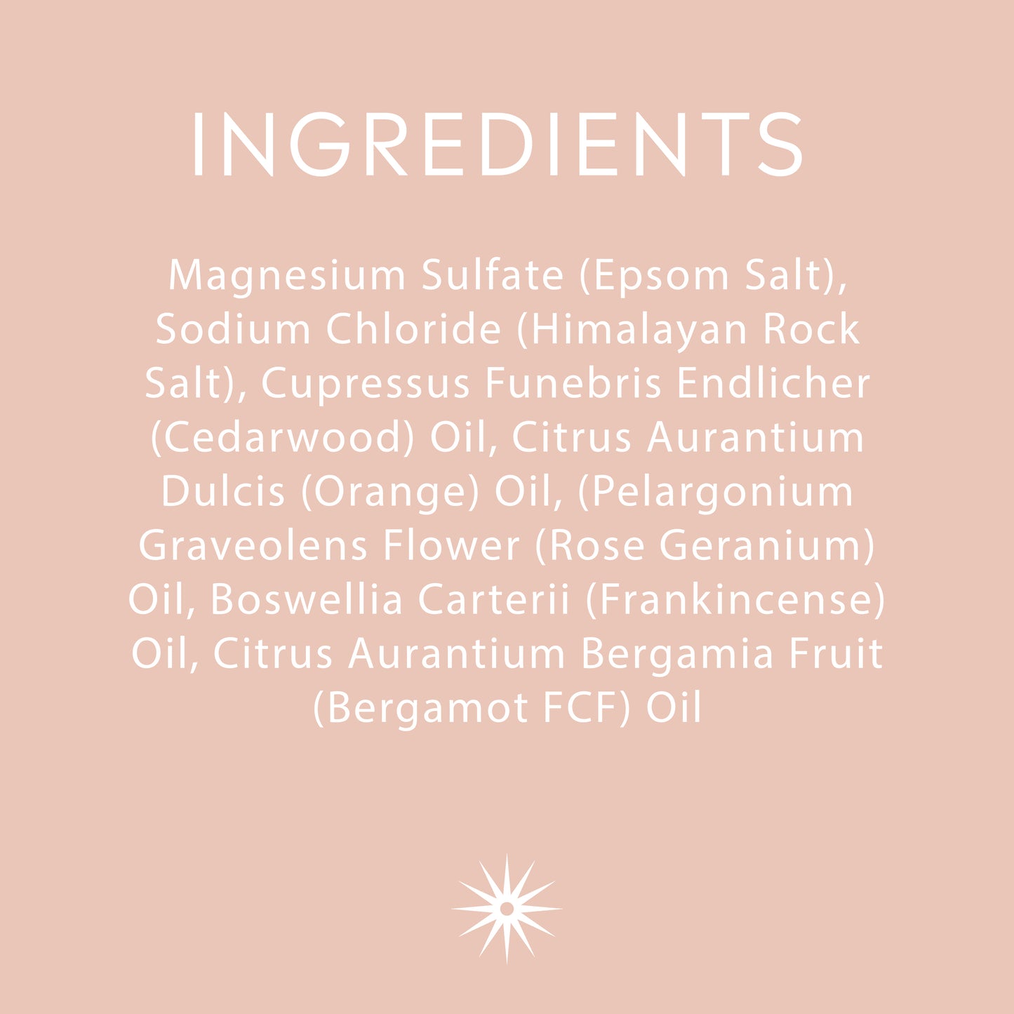 Dreamer - Rose Geranium & Cedar Bath Salts Ingredients
