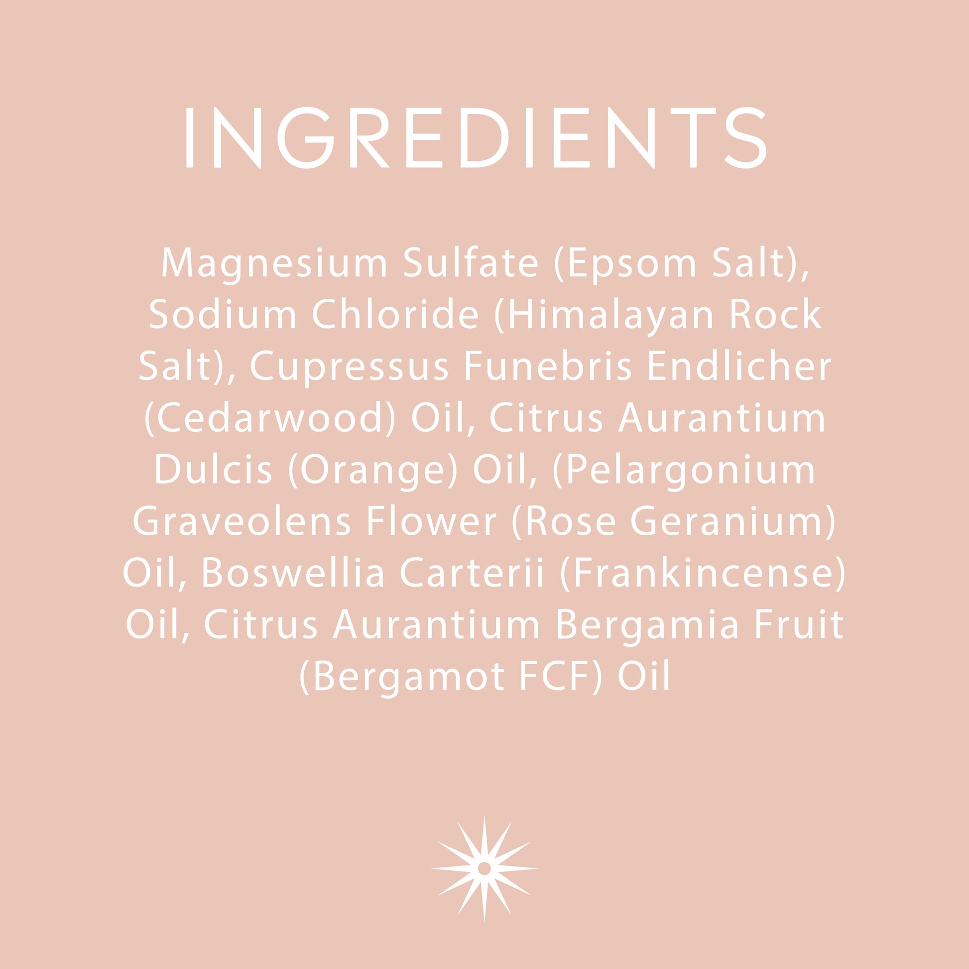 Dreamer - Rose Geranium & Cedar Bath Salts Ingredients
