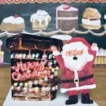 Eco-friendly removable Santa Christmas card made from recycled paper