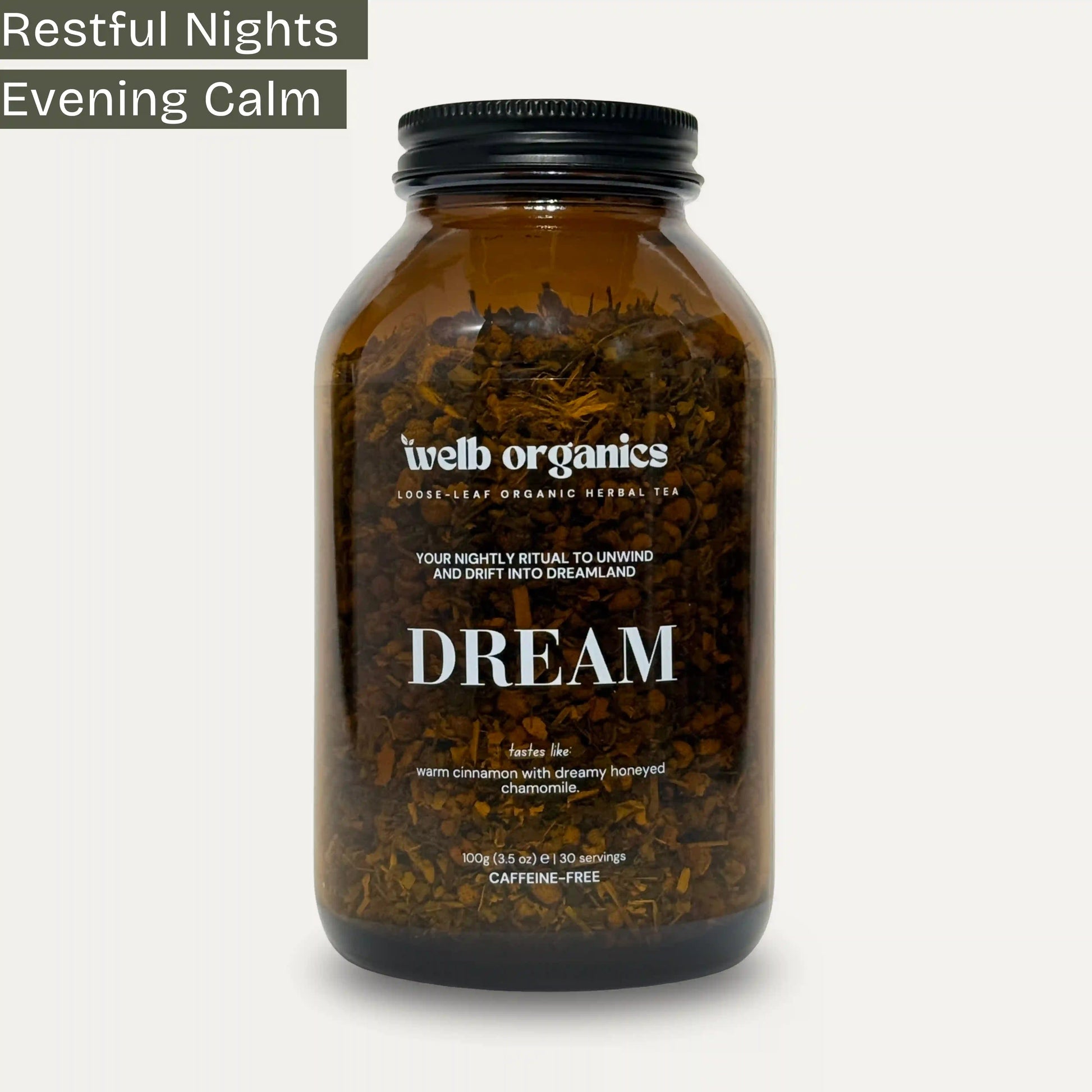 Herbal tea blend for sleep and rest