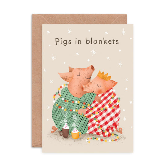 Emily Nash Pigs in Blanket Christmas Card