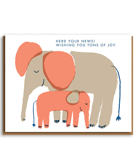 Herd Your News Elephants Card