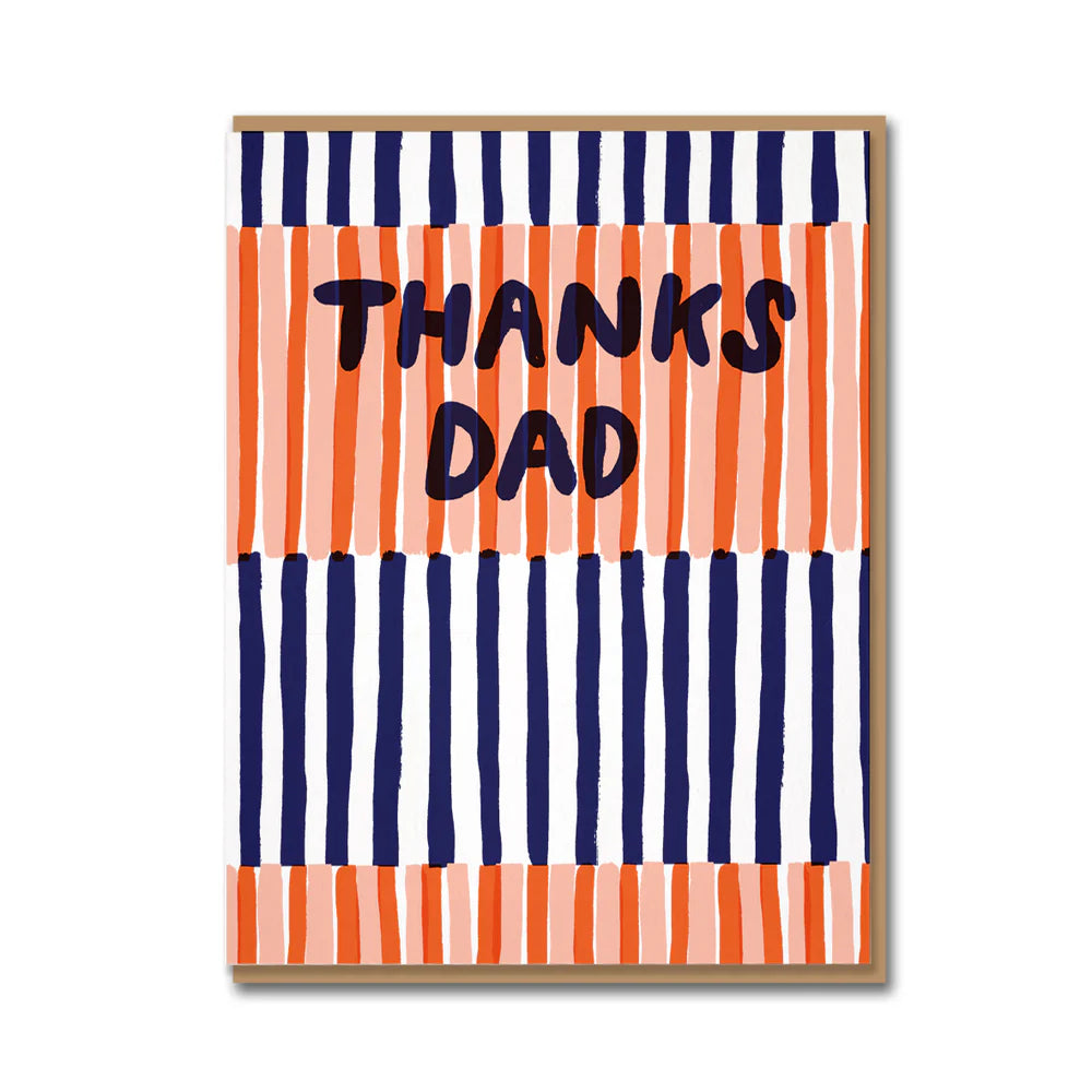 Thanks Dad Letterpress Father's Day Card by Egg Press