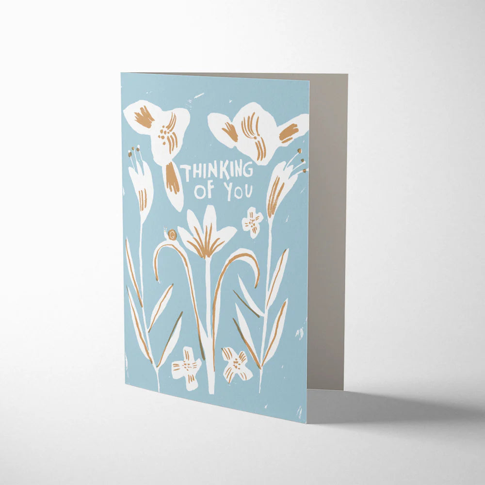 Thinking of You Lilies Card with Kraft Envelope