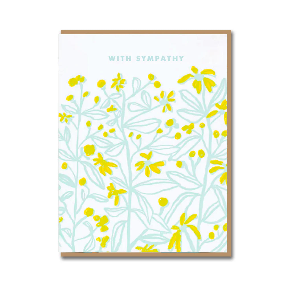Viney Floral Sympathy Greeting Card by Egg Press