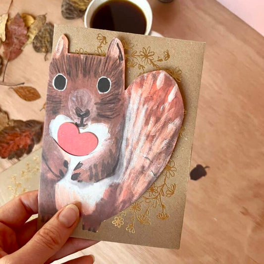 Laura Skillbeck Recycled Squirrel Greeting Card