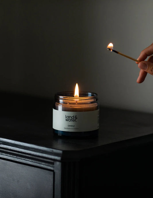 Soothing Lavender & Linden Natural Wax Candle for relaxation