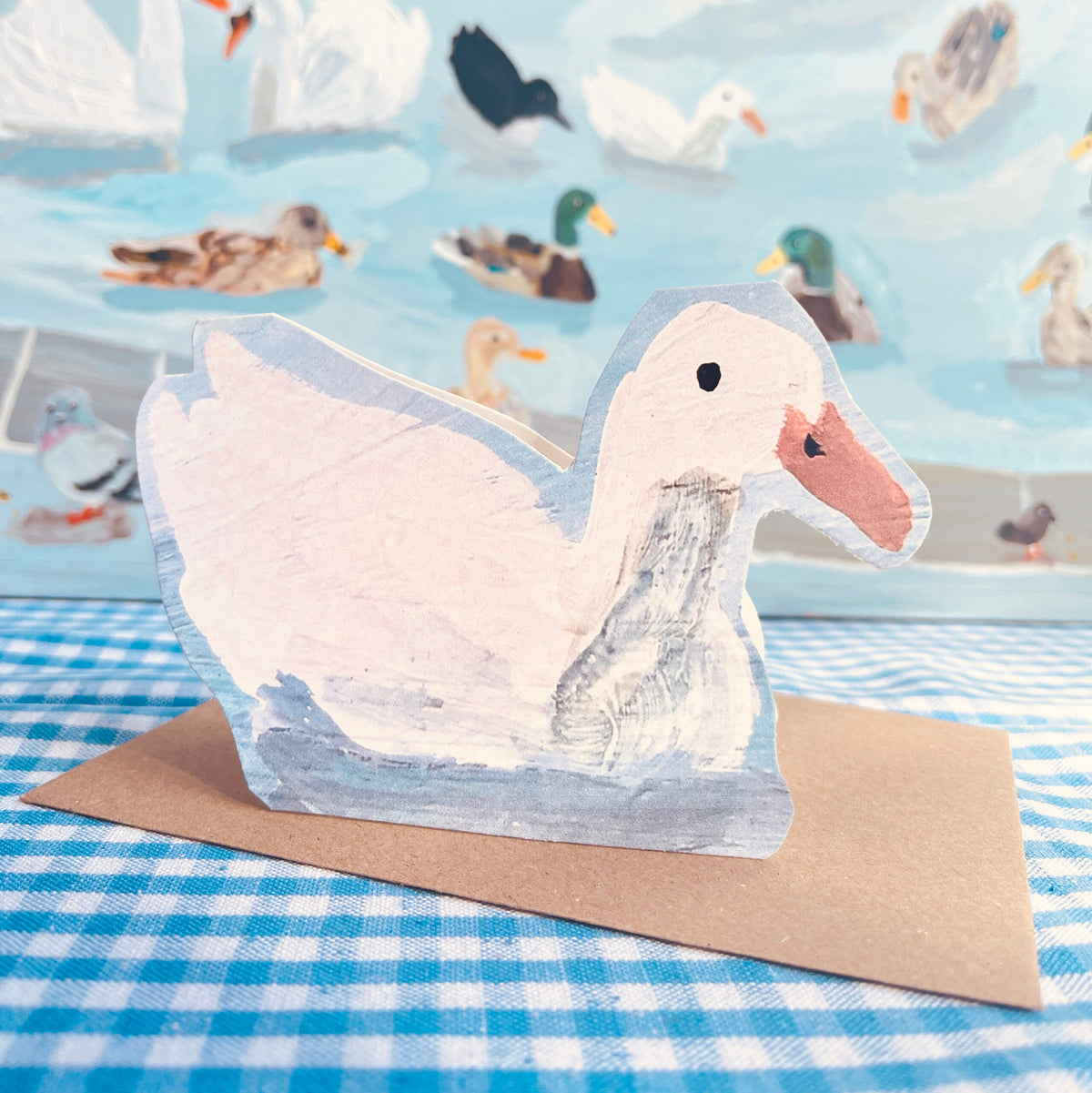 Swimming Duck Card by Laura Skillbeck