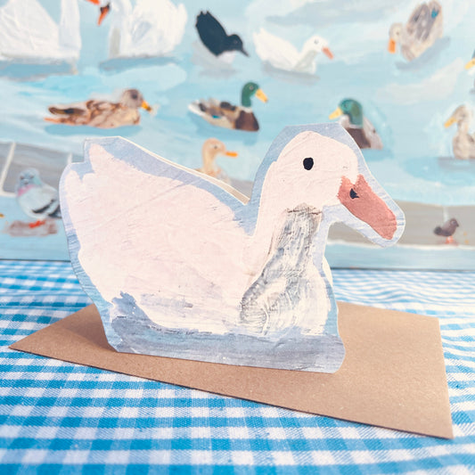 Swimming Duck Card by Laura Skillbeck