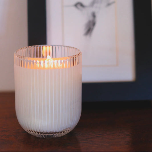 HÆFEN Pomelo & Ginger soy wax candle 200g in ribbed recyclable glass jar from Forget Me Not & Green