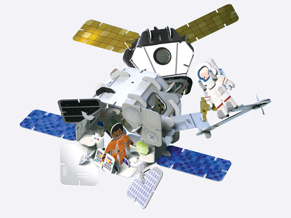Space Station Pop-Out Playset made from compostable Playboard