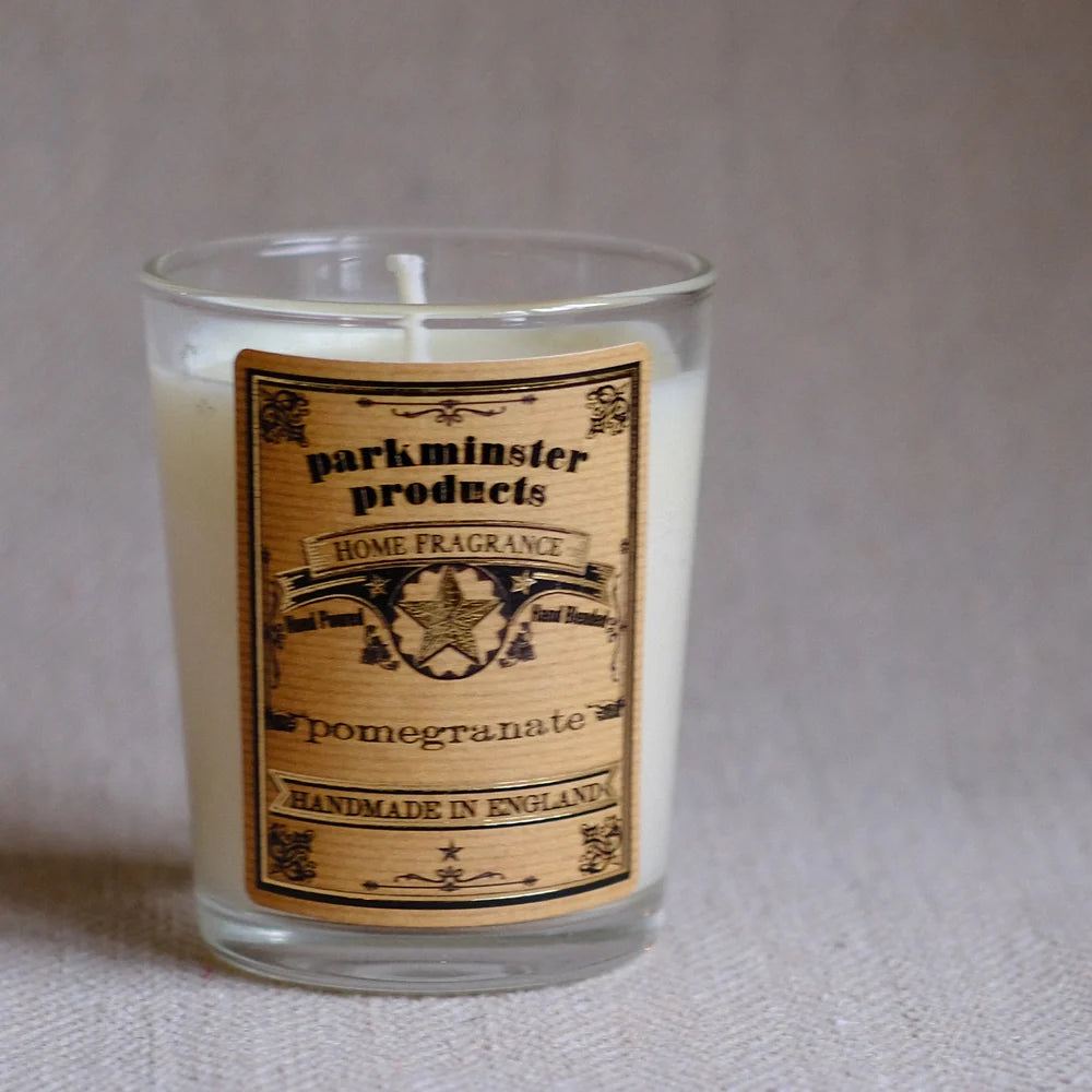 Vegan Pomegranate Votive Candle with Kraft Paper Gift Box