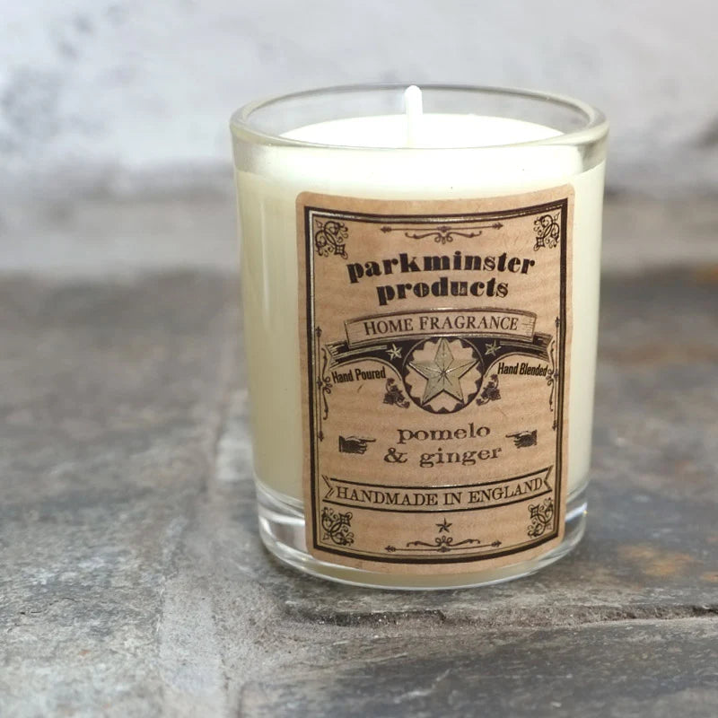Hand-poured Pomelo & Ginger Votive Candle in Kraft Gift Box