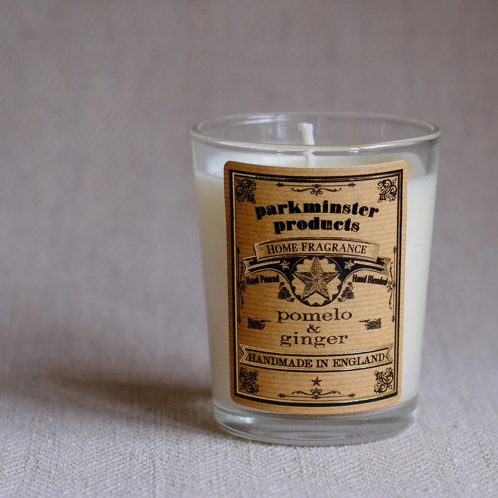 Pomelo & Ginger Soy Wax Votive Candle with Recyclable Glass