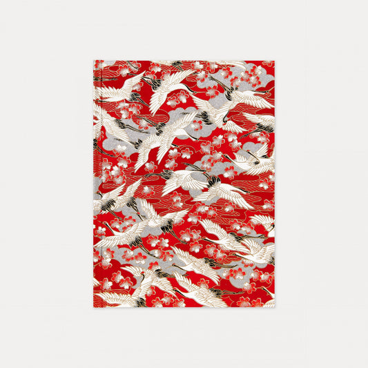 Red Blossom Cranes Notebook