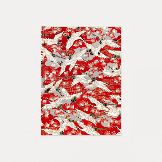 Red Blossom Cranes Notebook