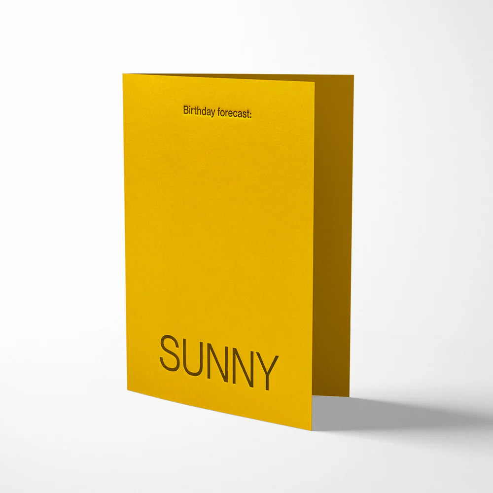 Sunny Birthday Forecast Greeting Card by Short Talk