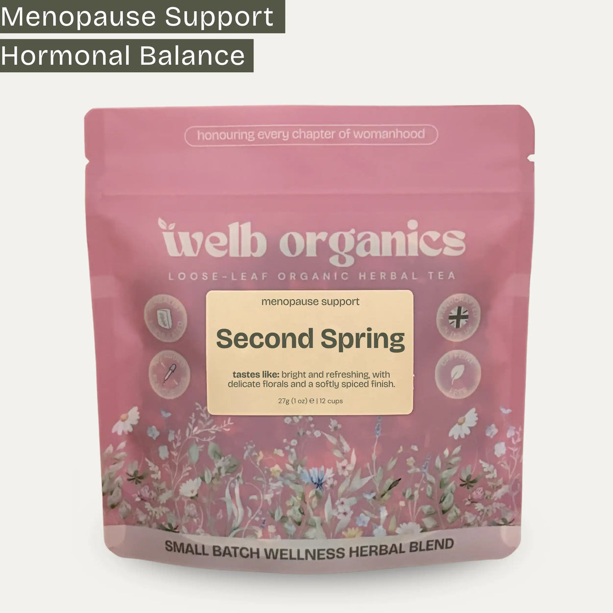Second Spring organic menopause herbal tea pouch 30g