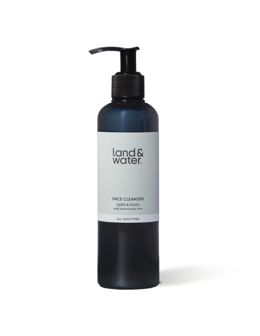 Land & Water Uplift & Purify Face Cleanser. Sustainably made in the UK.