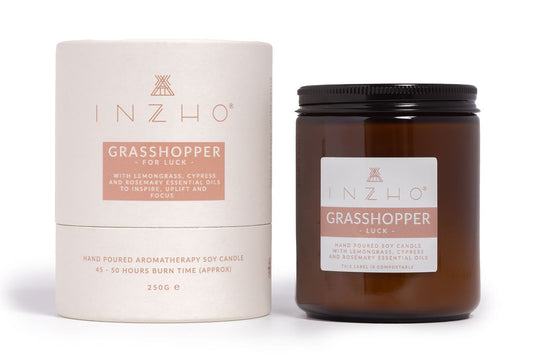 Grasshopper - For Luck - Large Soy Candle