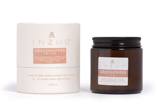Grasshopper - For Luck - Small Soy Candle