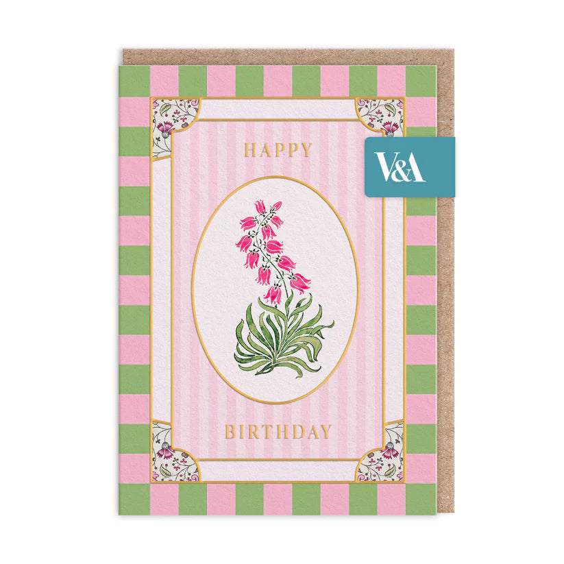 Cottagecore Pink Campanula Greeting Card