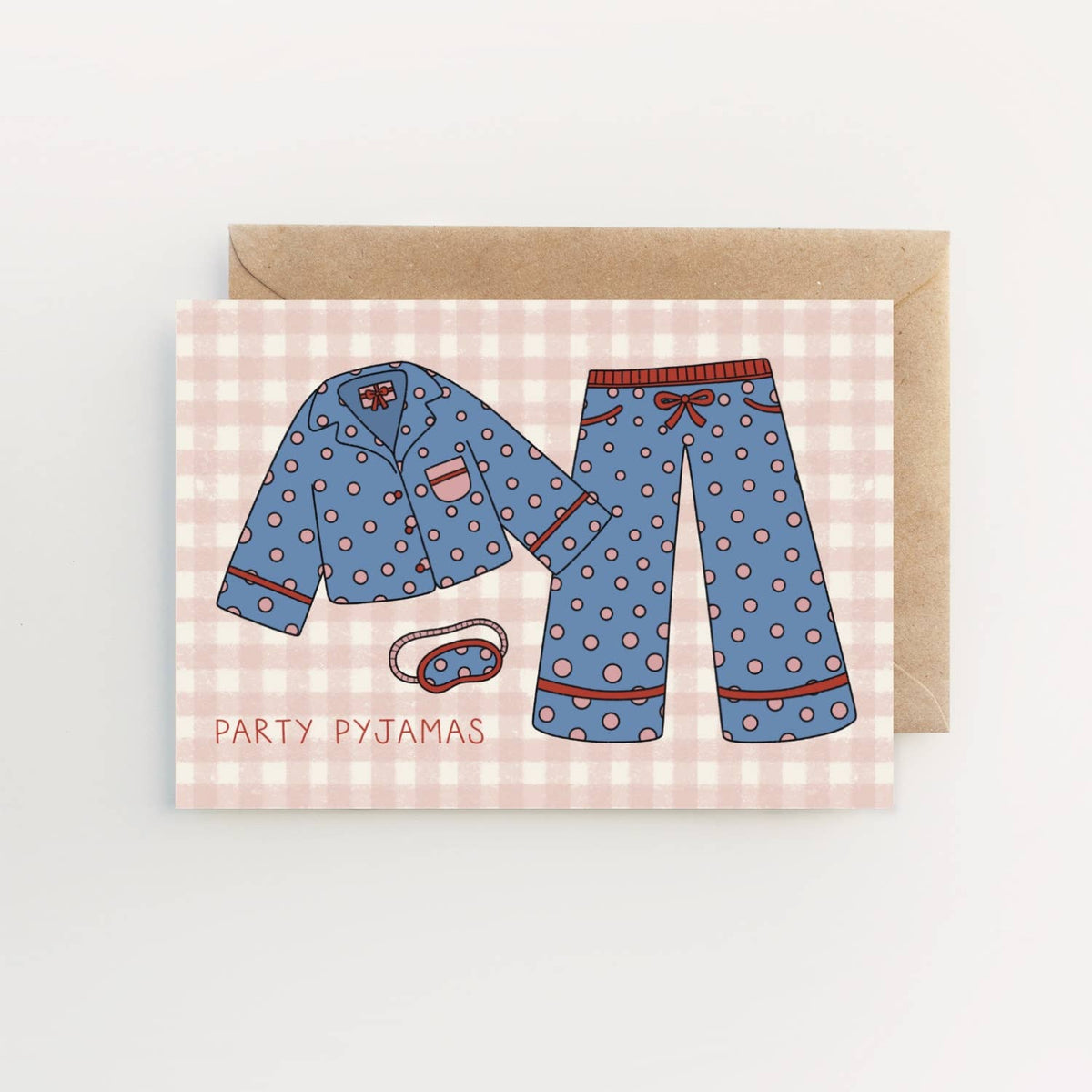 Party Pyjamas Eco-Friendly Greetings Card by Hollie Fuller