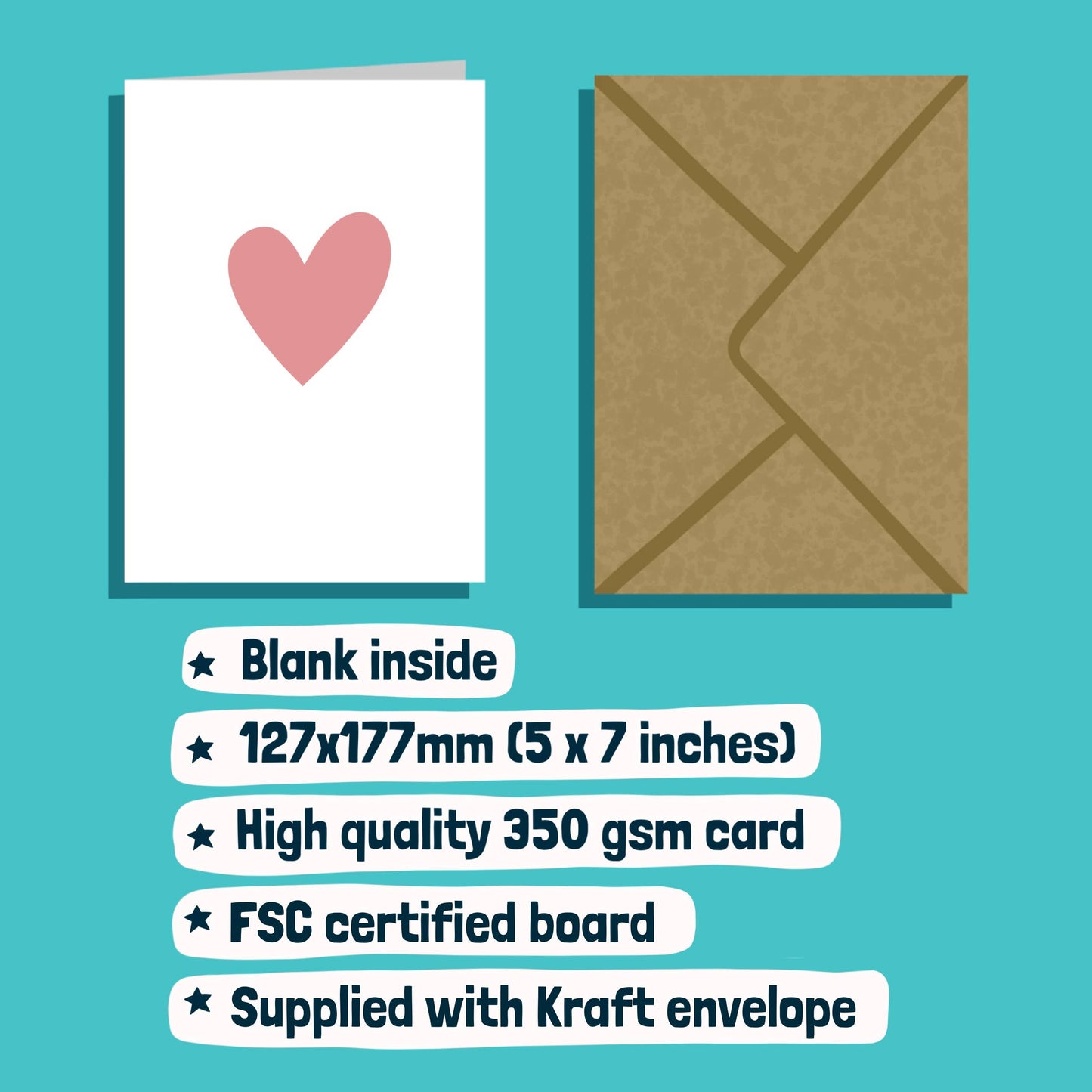 Funny Christmas Card with Kraft Envelope