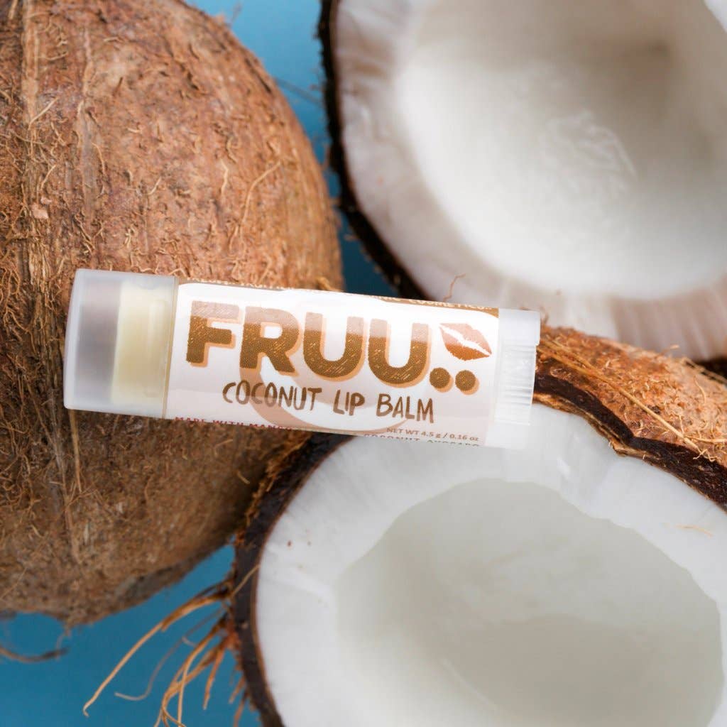 FRUU Coconut Lip Balm on a white background
