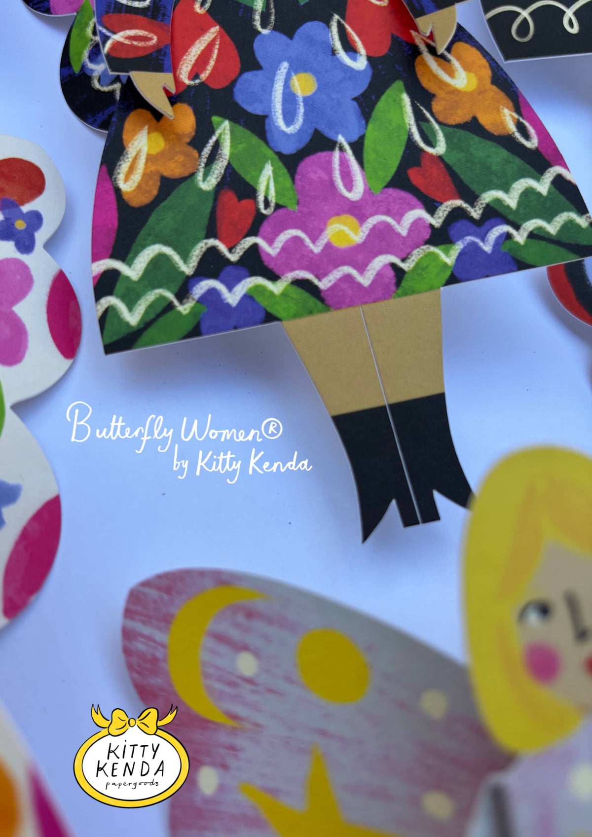 Midnight Floral Butterfly Woman card, featuring vivid blooms and butterfly wings