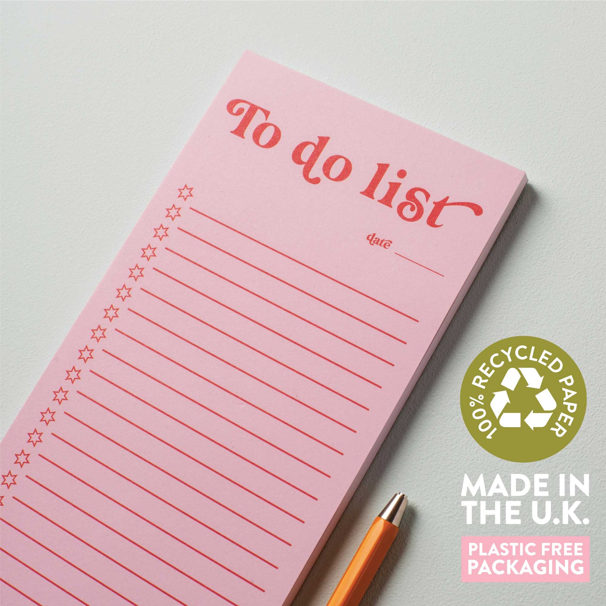 UK made sustainable stationery pad