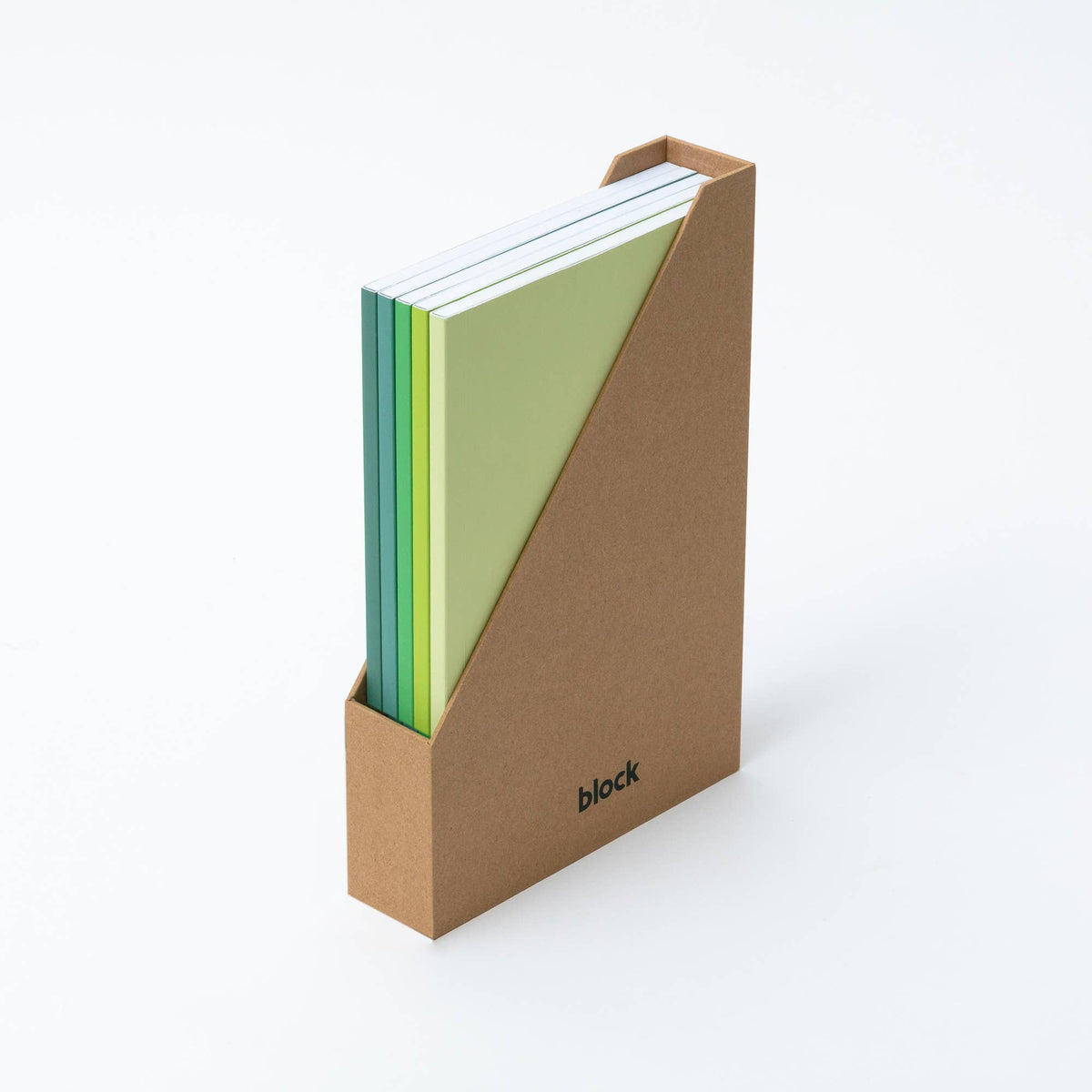Close-up detail of sustainably sourced paper inside gradient notebook