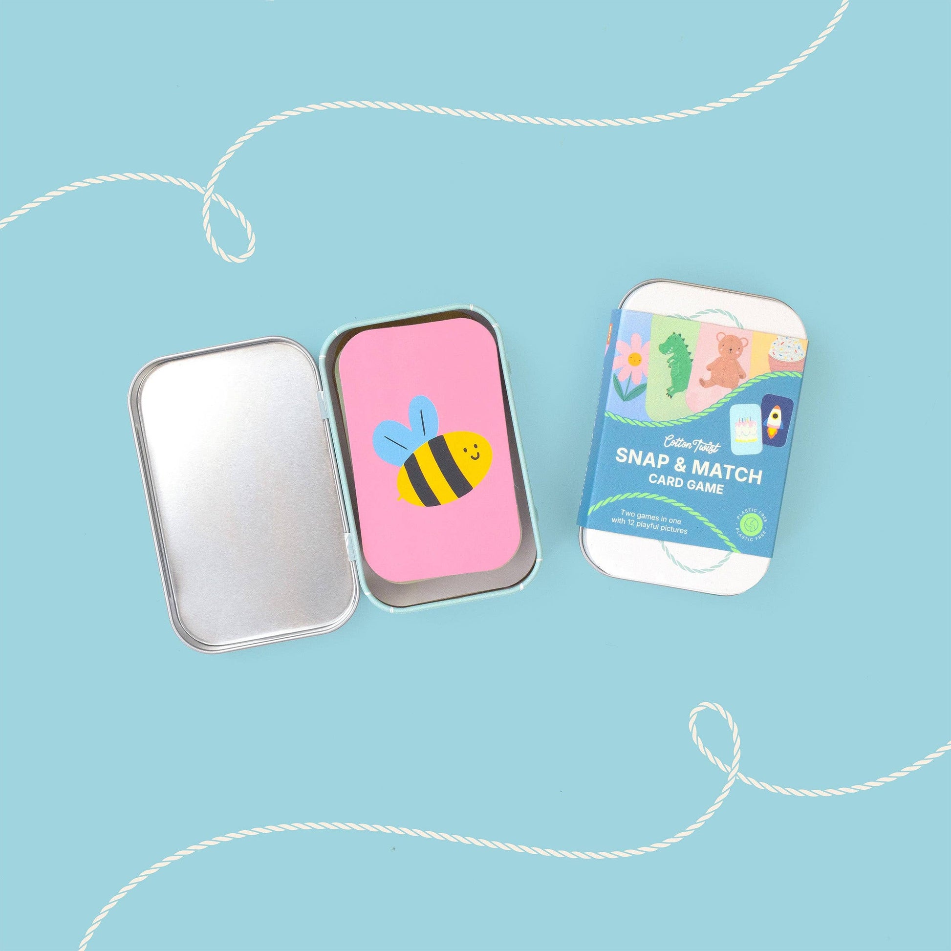 Children playing plastic-free Snap & Match card game
