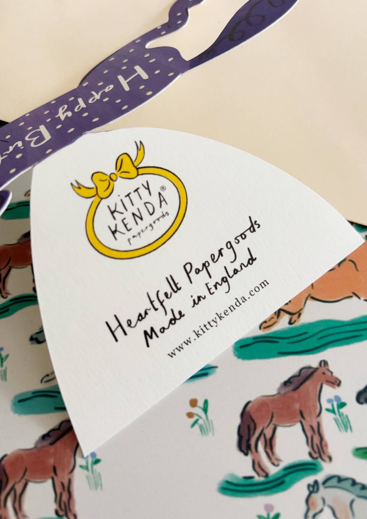 Sustainably sourced 300gsm cardstock horse greeting card