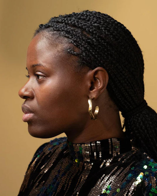 Ethically made in Kenya.  Kilifi Large Hoop Earrings. Cast from high-quality recycled brass.