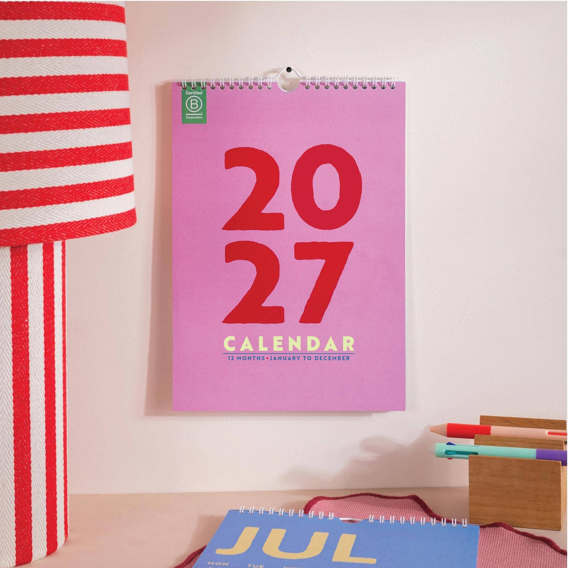Colourburst 2027 A4 Calendar front cover showing bold colourful typography