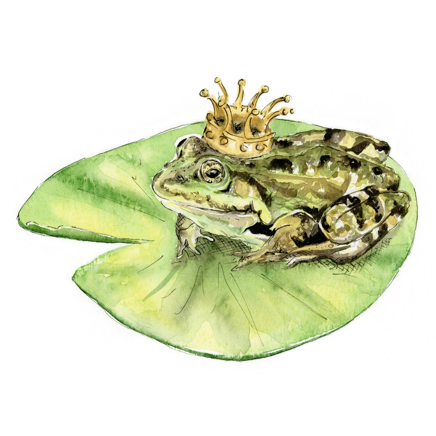 Eco-friendly Frog Prince card with brown kraft envelope