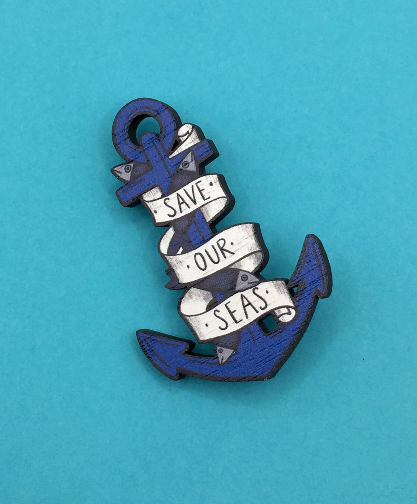 Eco-friendly nautical brooch gift for sea lovers