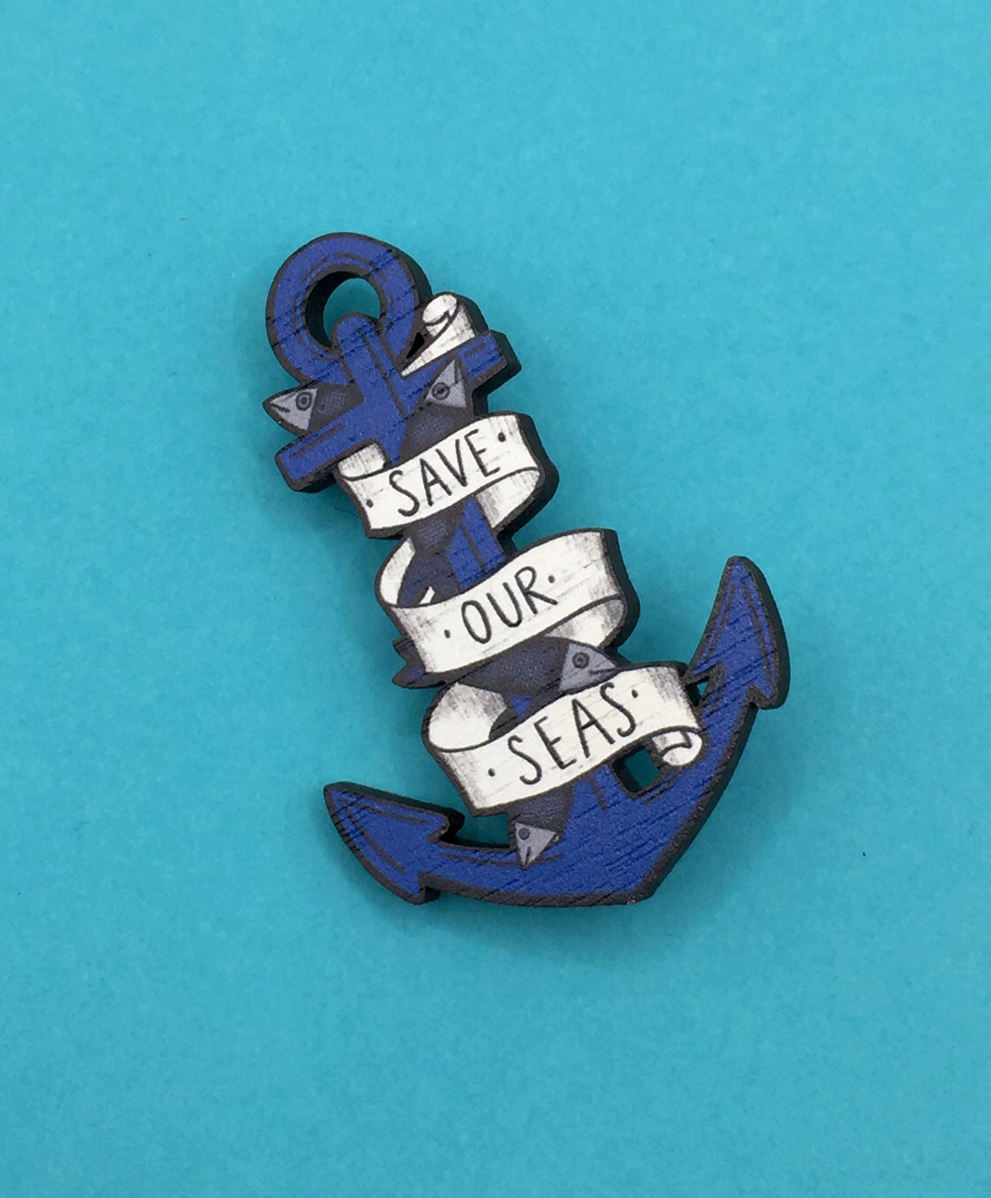 Eco-friendly nautical brooch gift for sea lovers
