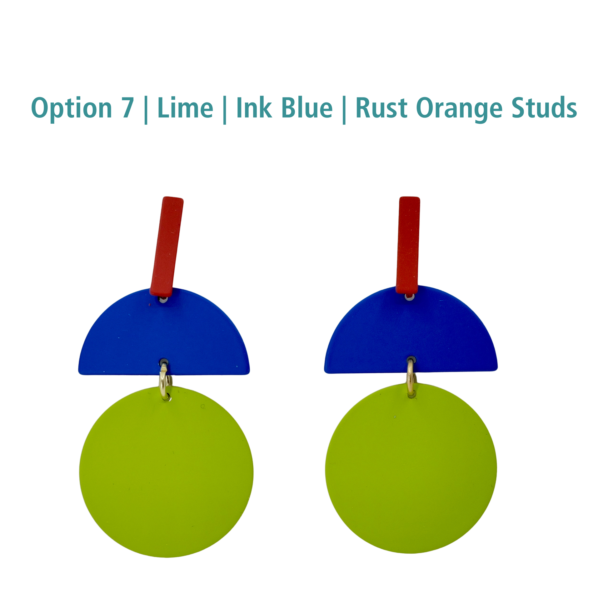 Mustard and Cornflower drop earrings