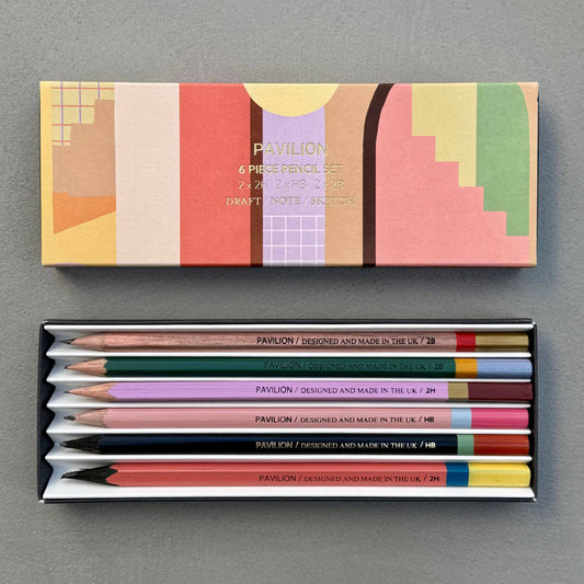 Casa 6-Piece Sustainable Pencil Set in Gold Foil Box
