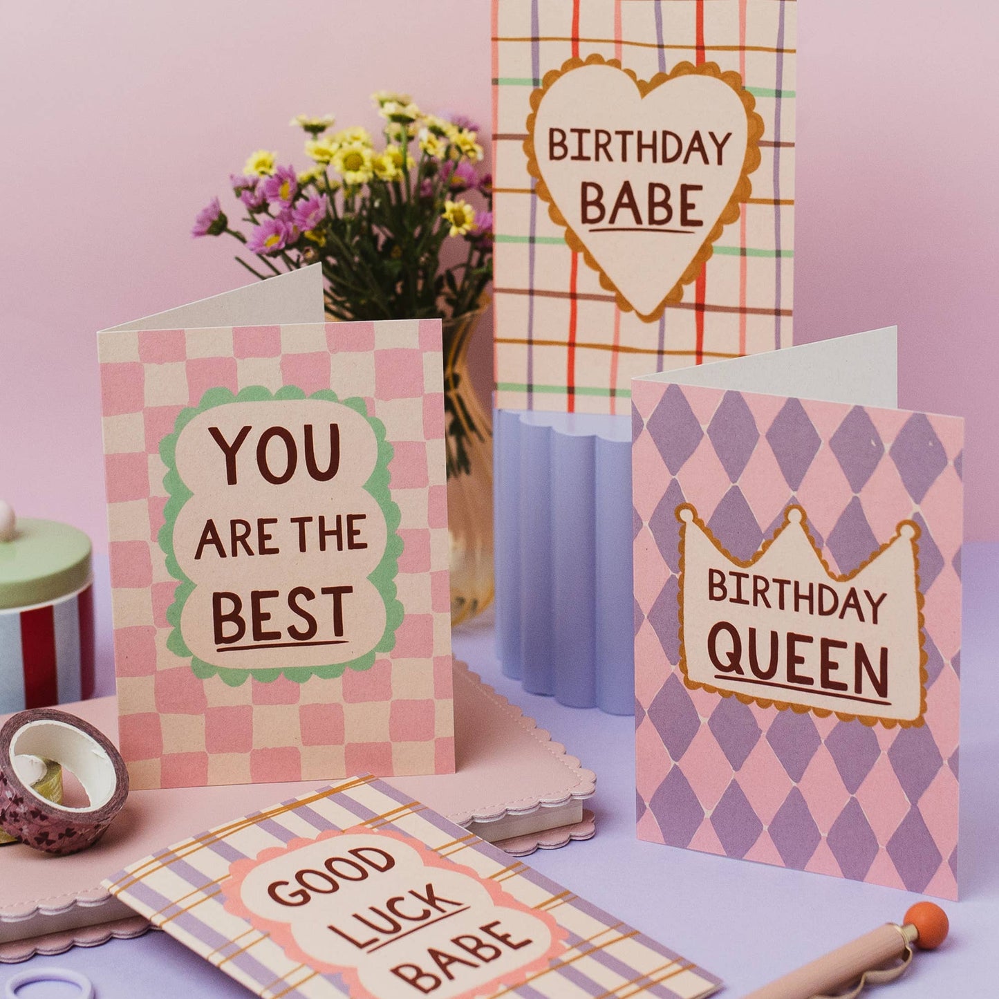 Checkerboard Circus range of eco-friendly greeting cards