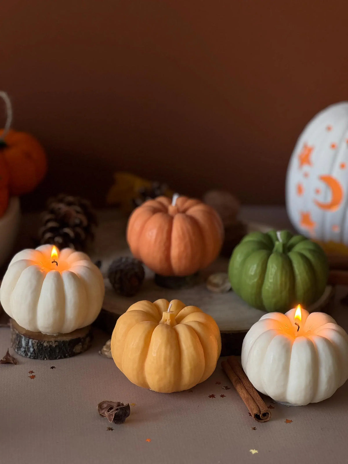 Handcrafted eco-friendly soy wax pumpkin candle